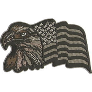 LARGE AMERICAN EAGLE W/ USA FLAG WAR PAINT PATCH PATRIOTIC WAR FACE DEFENSE